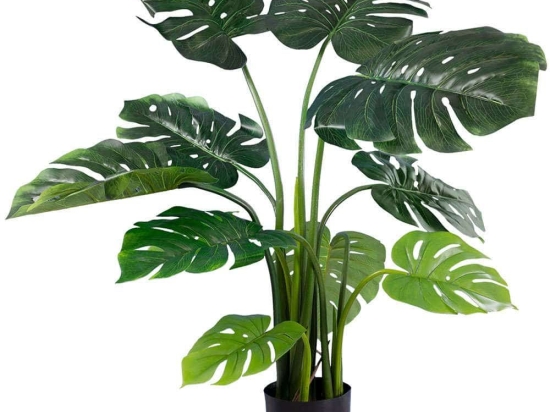 Τεχνητό Φυτό Monstera 20002 Φ110x120cm Green Globostar Πολυαιθυλένιο,Ύφασμα