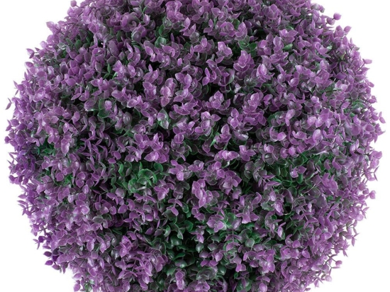 Τεχνητό Φυτό Θάμνος Πυξάρι 78522 Φ46cm Green-Purple GloboStar Πλαστικό