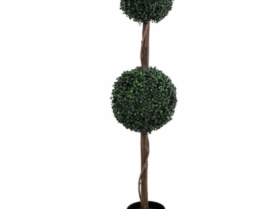 Τεχνητό Δέντρο Πυξός 20399 120cm Brown-Green Globostar Πολυαιθυλένιο,Ξύλο