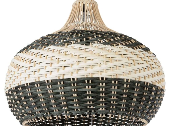 Φωτιστικό Οροφής Barbados Boho 01946 Φ40x34cm 1xE27 Beige-Olive GloboStar