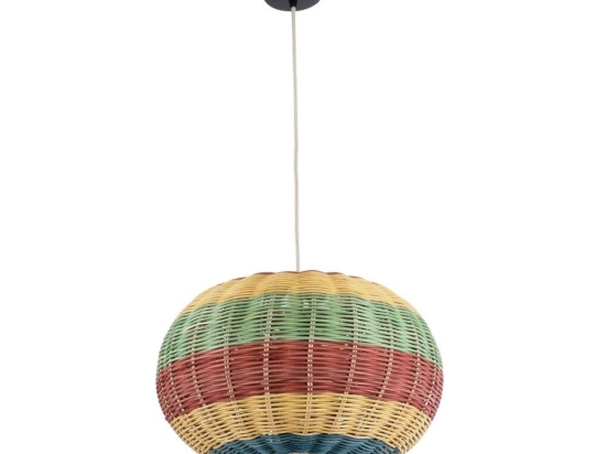 Φωτιστικό Οροφής Κρεμαστό Caballeros 02055 Boho 1xE27 IP20 40x25cm Multi GloboStar