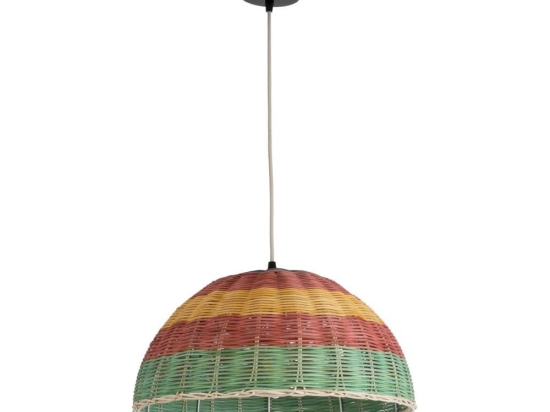 Φωτιστικό Οροφής Κρεμαστό Caballeros 02060 Boho 1xE27 IP20 40x20cm Multi GloboStar