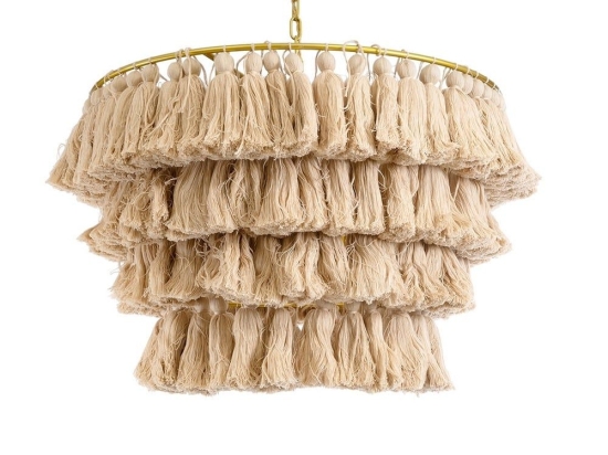 Φωτιστικό Οροφής Κρεμαστό Missoula 02088 Boho 1xE27 IP20 60x40cm Beige GloboStar