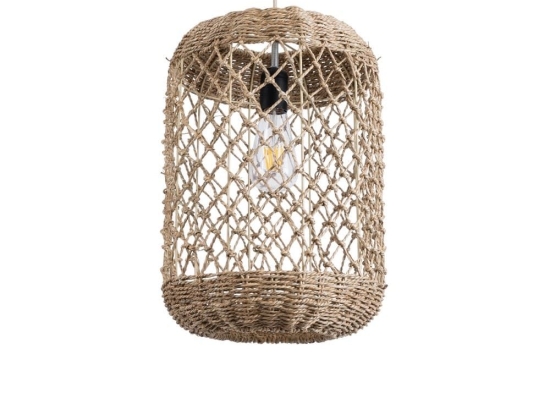 Φωτιστικό Οροφής Κρεμαστό Ecuador 02117 Boho 1xE27 IP20 28x40cm Beige GloboStar
