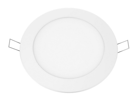 Panel Led Χωνευτό Plato1265RW 12W 6500K 1000lm White Aca Στρόγγυλο Αλουμίνιο