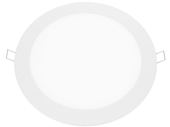 Panel Led Χωνευτό Plato1830RW 18W 3000K 1400lm White Aca Στρόγγυλο Αλουμίνιο