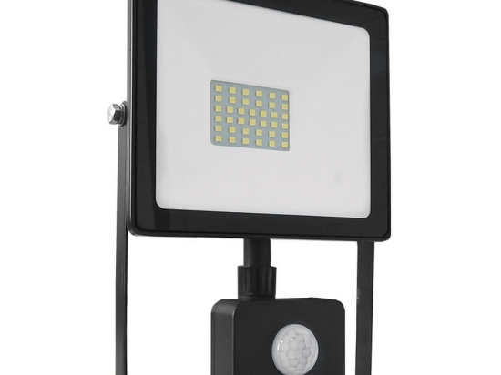 Προβολέας Led Q3030S 30W 3000K 2400lm Black Aca Αλουμίνιο