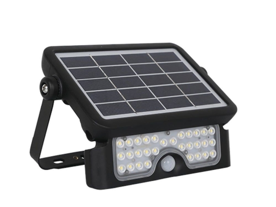 Προβολέας Led Ηλιακός Campo840 8W 4000K 600lm Black Aca Πλαστικό