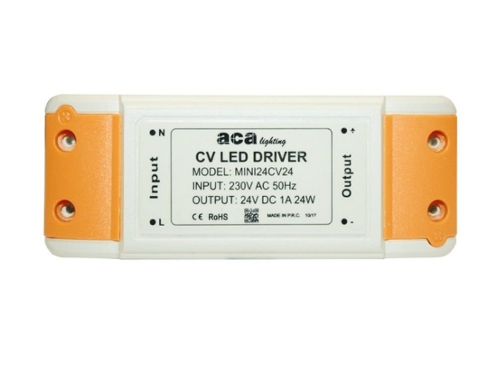 Τροφοδοτικό Led MINI24CV24 IP20 24W 115x45x28mm Aca