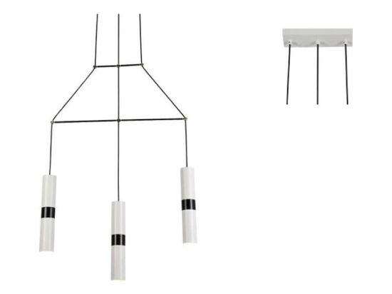Φωτιστικό Οροφής - Ράγα HM853P66WH 3XGU10 66X8XH150 White Aca Decor Μέταλλο