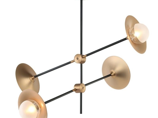 Φωτιστικό Οροφής - Ράγα HL4324C84BB 4ΧG9 85X81ΧΗ67 Brass-Black Aca Decor Μέταλλο,Γυαλί