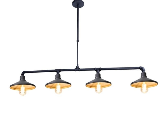 Φωτιστικό Οροφής - Ράγα AR4174P130BG 4ΧΕ27 130Χ22ΧH92 Black-Gold Aca Decor Μέταλλο