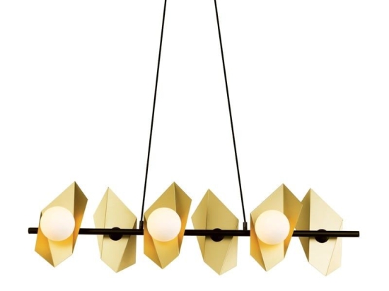 Φωτιστικό Οροφής - Ράγα HL42596P100BG 6ΧG9 100Χ26ΧΗ120 Gold-Black Aca Decor Μέταλλο,Γυαλί