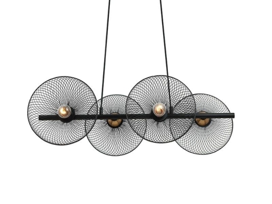 Φωτιστικό Οροφής - Ράγα HL45844P71B 4ΧΕ27 71Χ35ΧΗ119 Black Aca Decor Μέταλλο