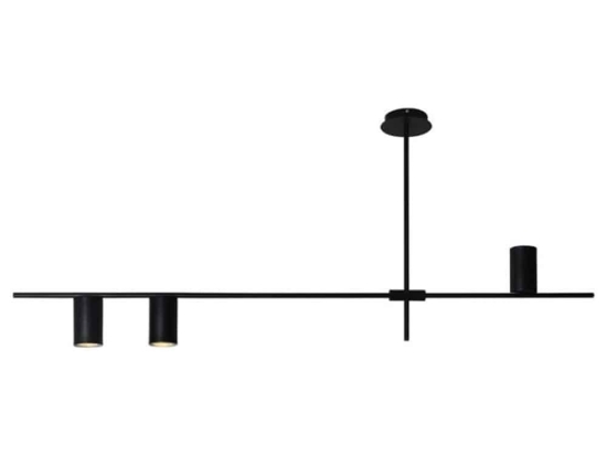 Φωτιστικό Οροφής - Ράγα OD843C130B 3ΧGU10 130Χ12ΧΗ53 Black Aca Decor Μέταλλο