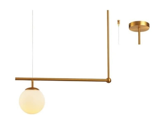 Φωτιστικό Οροφής - Ράγα V360501P 1ΧΕ27 56X15XH115 Brass Aca Decor Μέταλλο