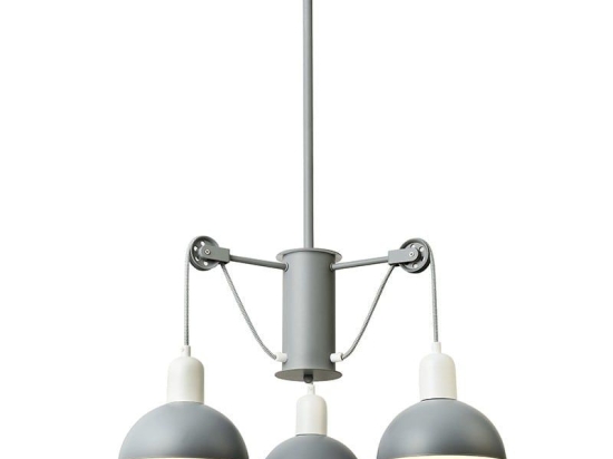 Φωτιστικό Οροφή EG5793P58G 3ΧΕ14 D58XH85 Grey-White Aca Decor Μέταλλο
