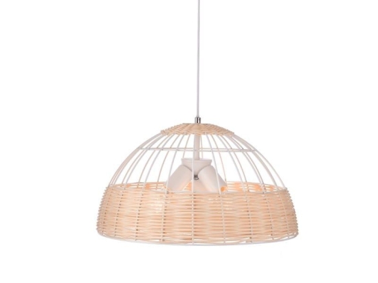 Φωτιστικό Οροφής GN20P346WH 3ΧΕ27 D46XH120 White Aca Decor Rattan, Μέταλλο