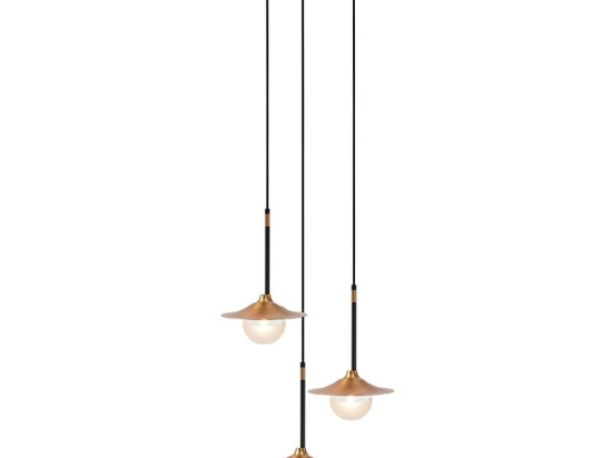 Φωτιστικό Οροφής HL4313P35BB 3ΧG9 D45ΧΗ106 Brass-Black Aca Decor Μέταλλο,Γυαλί