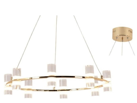 Φωτιστικό Οροφής JNDP32LED52GD Led2835 32W 3000Κ 2880lm D52XH131.5 Gold Aca Decor Αλουμίνιο