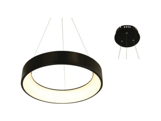 Φωτιστικό Οροφής Led BR81LEDP60BK 48W 3000K 2630lm D60XH120 Black Aca Decor Μέταλλο