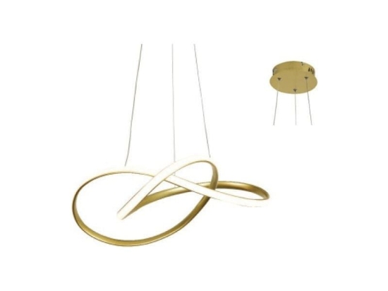 Φωτιστικό Οροφής Led HM92LEDP48BR 48W 3000K 2880lm 48Χ44XΗ120 Brass Aca Decor Αλουμίνιο