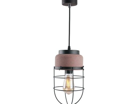 Φωτιστικό Οροφής MK331P16RB 1ΧΕ27 D16XH120 Red-Black Aca Decor Τσιμέντο,Μέταλλο