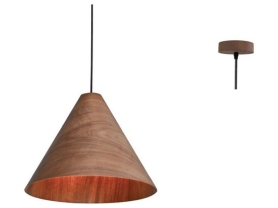 Φωτιστικό Οροφής MQ18P133WW 1Χ E27 D33XH180 Walnut Aca Decor Ξύλο