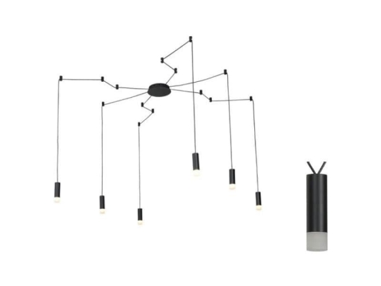 Φωτιστικό Οροφής YL22C6BK 6ΧG9 6x D3,6XH13 Black Aca Decor Αλουμίνιο