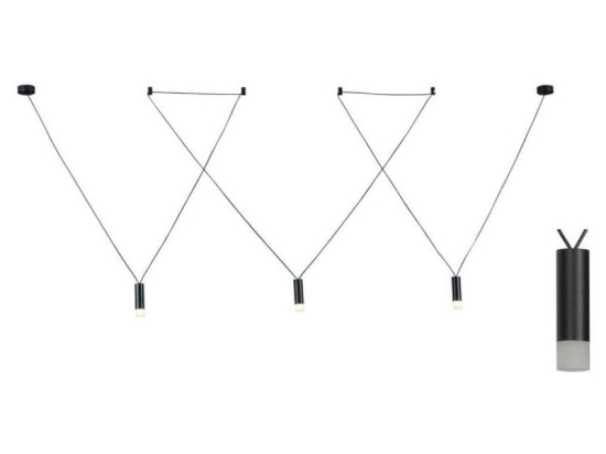 Φωτιστικό Οροφής YL22P3BK 3ΧG9 3x D3,6XH13 Black Aca Decor Αλουμίνιο