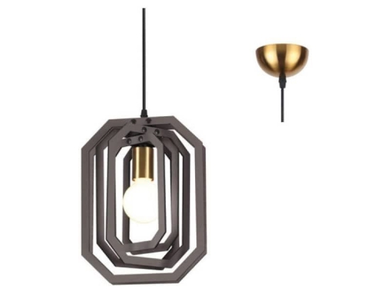 Φωτιστικό Οροφής ZM391P24WDL 1ΧΕ27 D24XH100 Brown Aca Decor Mdf