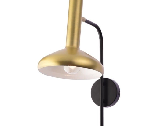 Φωτιστικό Τοίχου - Απλίκα AR4181W41BB 1ΧΕ27 32Χ20X41 Brass-Black Aca Decor Μέταλλο