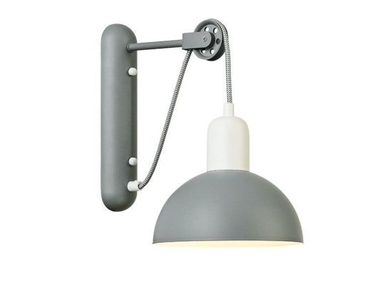Φωτιστικό Τοίχου - Απλίκα EG5791W26G 1ΧΕ14 27X18X32 Grey-White Aca Decor Μέταλλο