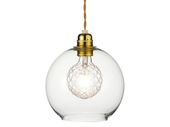 Φωτιστικό Οροφής Κρεμαστό V3643320CL 1ΧΕ27 Φ20ΧΗ120CM Pythia Clear Aca Decor Μέταλλο,Γυαλί