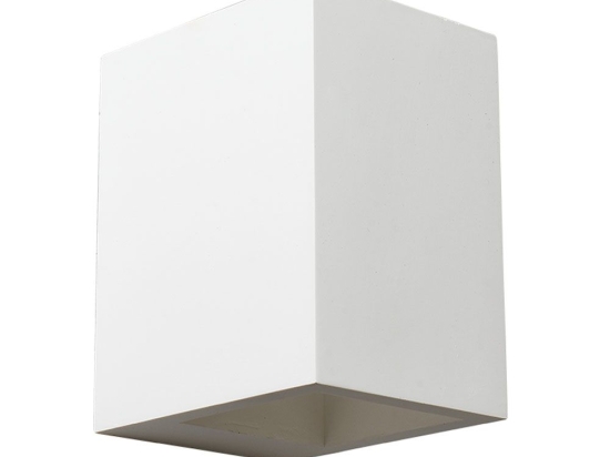 Φωτιστικό Τοίχου Γύψινο G85231W 1XG9 10x12,5x15CM Block White Aca Decor