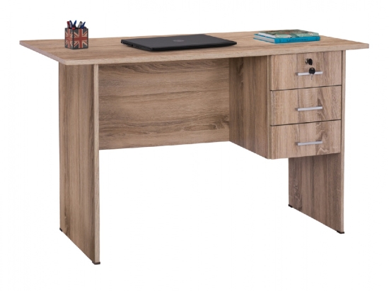 ΓΡΑΦΕΙΟ ΜΕΛΑΜΙΝΗΣ HAYDEN 120x60x75Υεκ. ΜΕ 3 ΣΥΡΤΑΡΙΑ ΣΕ ΧΡΩΜΑ SONAMA HM2268.02