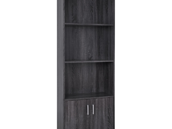 ΒΙΒΛΙΟΘΗΚΗ ΜΕΛΑΜΙΝΗΣ HAYDEN HM2269.01 ΣΕ ΑΝΘΡΑΚΙ ΧΡΩΜΑ 60x30x174 εκ.