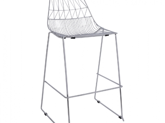 ΣΚΑΜΠΩ BAR ΜΕΤΑΛΛΙΚΟ HM5465.100 LUX ΧΡΩΜΙΟΥ 57x56,5x107 εκ.
