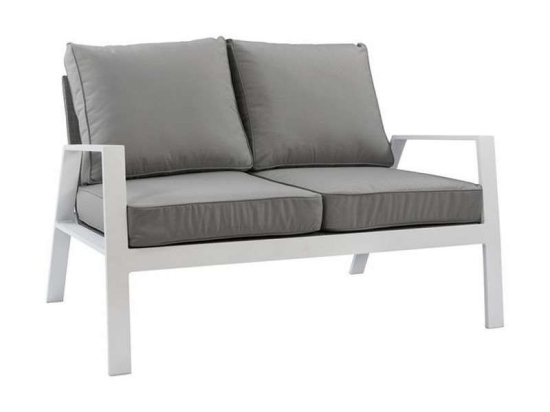 Καναπές Διθέσιος Με Μαξιλάρια HM5561.01 White Διθέσιος