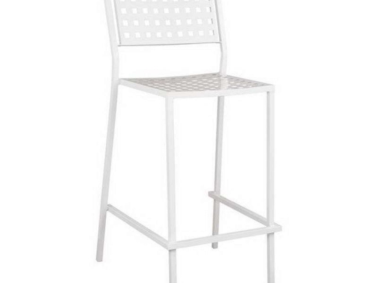 Σκαμπό Μπαρ HM5528.02 Λευκό 47x58x111cm Μέταλλο