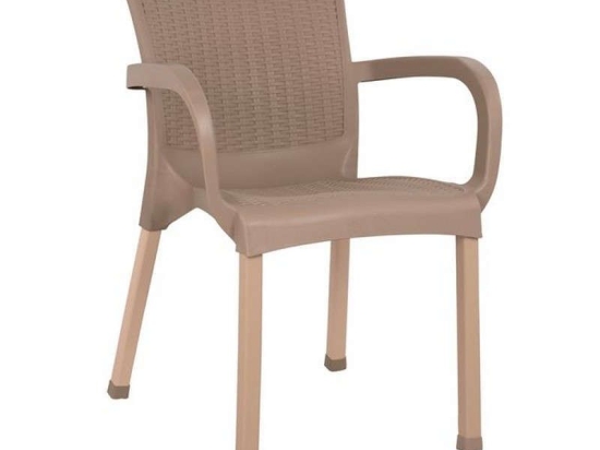 Πολυθρόνα Πολυπροπυλένιου Rattan 60x60x82 HM5591.02 Capuccino