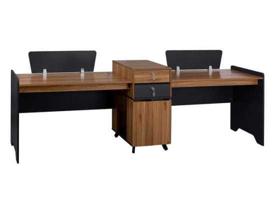 Γραφείο Επαγγελματικό Supreme 2 Ατομων Honey Oak - Grey 289X60X100 HM2350
