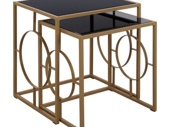 Ζιγκόν 2τεμ. Marshal Black-Gold 51X41X51/45X35X45 HM8602