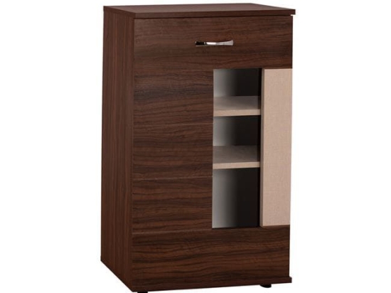 Βιτρίνα-Ντουλάπι Tv Amalfi Wallnut-Beige HM2321.03 56,5Χ27,5Χ93,5Υ εκ. Μελαμίνη