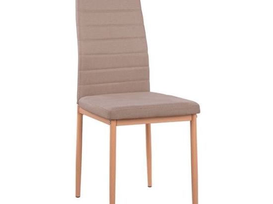 Καρέκλα Lady HM0037.14 Beige 40x48x95 εκ. Σετ 4τμχ Μέταλλο,Ύφασμα