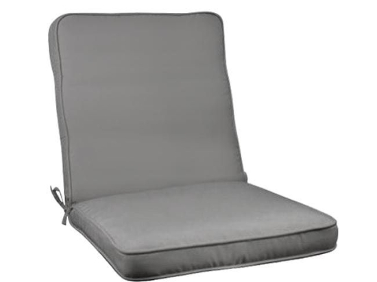Μαξιλάρι Καρέκλας Chios Grey HM11239.10P 100(45+55)X45X5εκ. Πολυέστερ