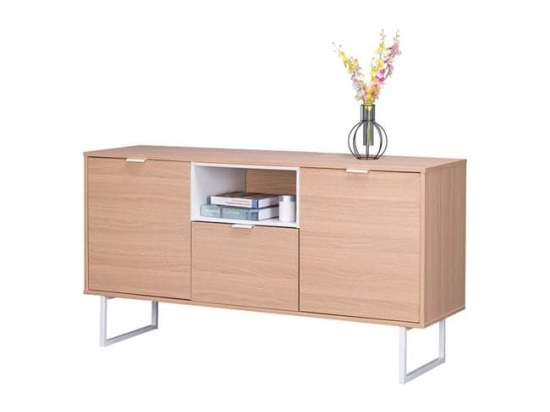 Μπουφές Antheia HM8654 Natural 140Χ39,5Χ75,5Υ εκ. Μελαμίνη,Μέταλλο