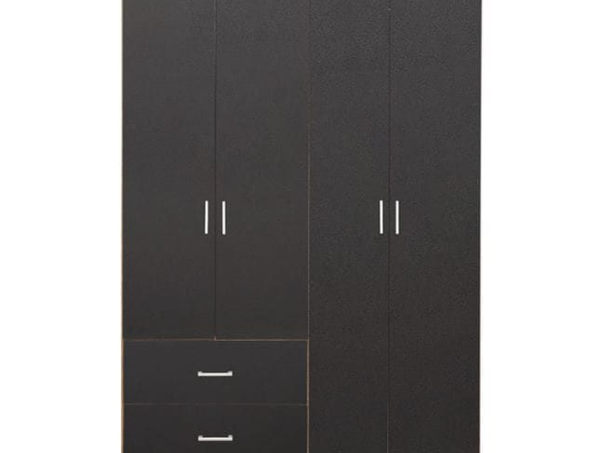 Ντουλάπα Τετράφυλλη HM339.04 Sonama-Grey 120Χ42Χ181εκ. Τετράφυλλη Μελαμίνη