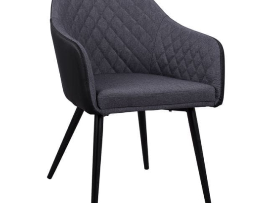 Πολυθρόνα Charles HM8522.01 Dark Grey 57x63x83Υ εκ. Σετ 2τμχ Μέταλλο,Ύφασμα