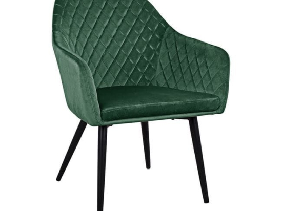Πολυθρόνα Charles HM8522.03 Dark Green 57x63x83Υ εκ. Σετ 2τμχ Βελούδο, Μέταλλο